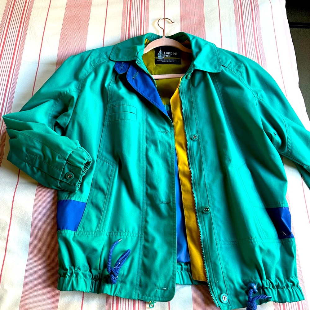 Vintage 90s London Fog Women’s Teal Jacket XS